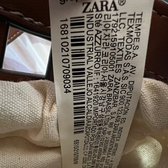 Zara Faux Sherpa & Leather Crossbody Bag - Picture 4 of 5